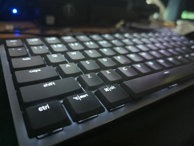Image showing the Logitech MX Mechanicalo Mini which is my favorite TKL keyboard for vibe coding
