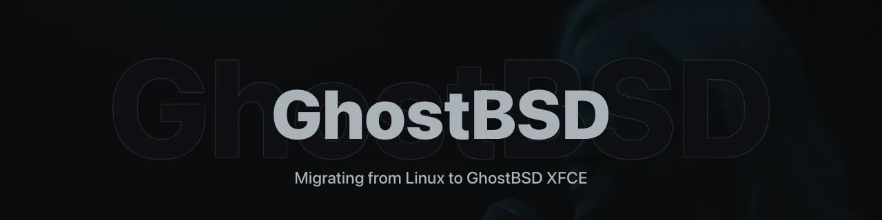 Screenshot of the GhostBSD website homepage